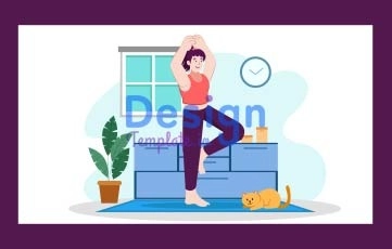 Yoga Training Character Animation Scene