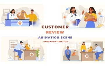 Pet Care Clinic Animation Scene After Effects Template