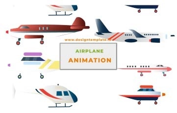 Airplane Pack Animation Scene After Effects Template