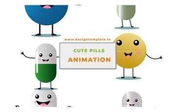 Pills  Tablets Animation Scene Pack After Effects Template