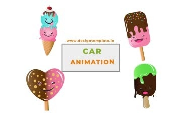 IceCream Pack Animation Scene After Effects Template