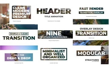 Overlay Title Transitions After Effects Template