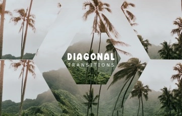 Diagonal Transitions Pack After Effects Template
