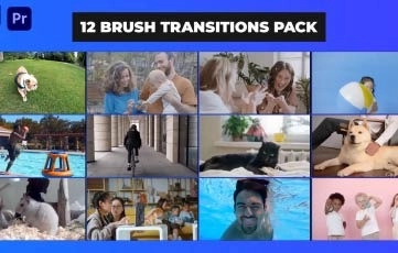 Brush Transitions Pack Premiere Pro Template
