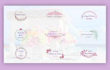 Bride And Groom Wedding Invitation Titles After Effects Template