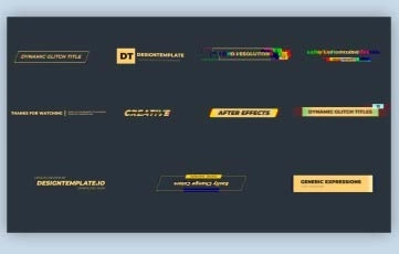 Dynamic Glitch Headers After Effects Template