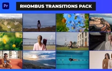 Rhombus Shape Transition Pack Premiere Pro Template