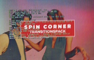 Spin Corner Transitions Pack After Effects Template