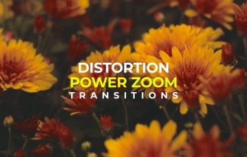 Distortion Power Zoom Transitions Pack After Effects Template