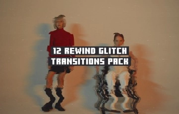 Latest Rewind Glitch Transitions Pack After Effects Template