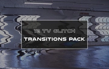 Best TV Glitch Transitions Pack After Effects Template