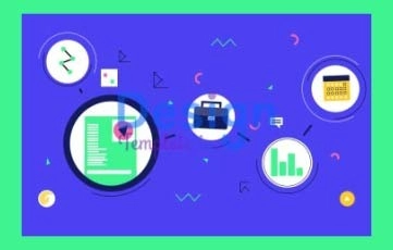 Digital Business Concept In CIrcle Animation Scene