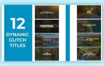 Dynamic Glitch Titles After Effects Templates