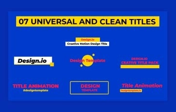 Universal And Clean Titles After Effects Template
