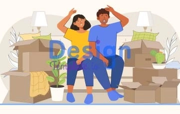 Packers And Movers Cartoon Animation Scene