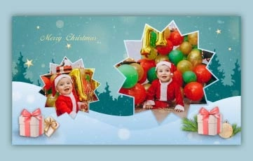 Merry Christmas After Effects Slideshow Template