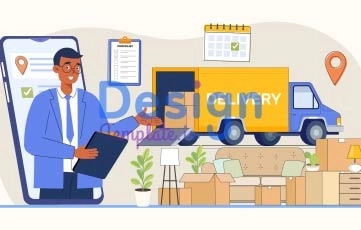 Packers And Movers 2D Animation Scene