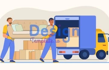 Packers And Moving 2D Cartoon Animation Scene