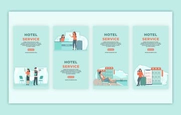 Hotel Service Animated Scene Instagram Story Premiere Pro Template
