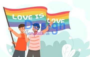 Pride Month Character Animation Scene