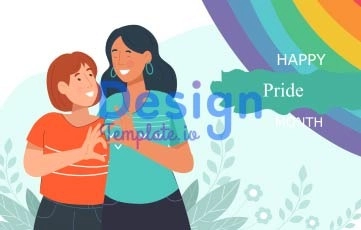 Pride Month Cartoon Animation Scene
