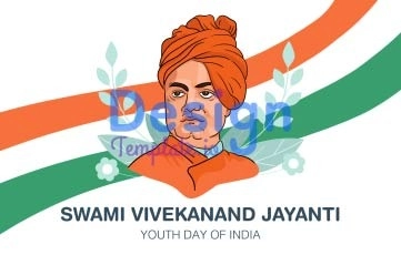 Animated Swami Vivekananda Youth Day scene