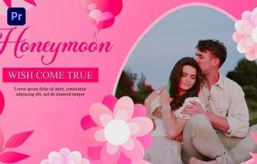 Gradient Honeymoon Premiere Pro Slideshow Template