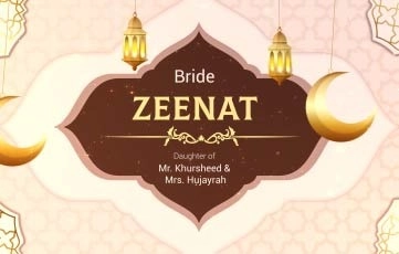 Muslim Nikaah Wedding Invitation After Effects Template