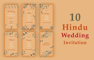 Hindu Wedding Functions Invitation After Effects Template