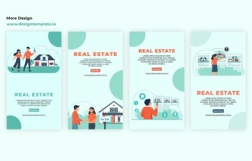 Illustration of Real Estate Instagram Story After Effects Templates