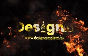 Powerful And Clean Cinematic Fire Logo Reveal After Effects Template