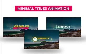 New Best Minimal Titles Animation After Effects Template