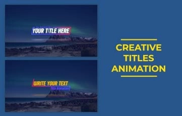 Creative Titles Animation After Effects Template