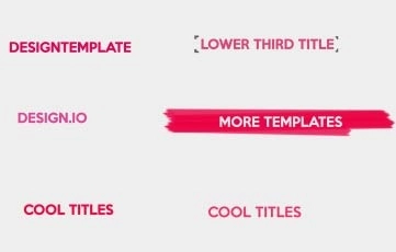 Cool Titles Animation After Effects Template