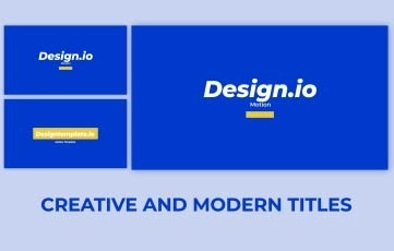 Creative And Modern Titles After Effects Template