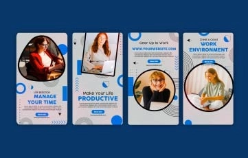 Work Environment Instagram Story After Effects Templates