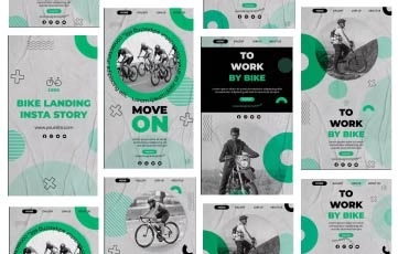 Bike Landing Page Theme Instagram Story After Effects Template