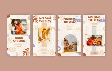 Clay Molding Instagram Story After Effects Templates