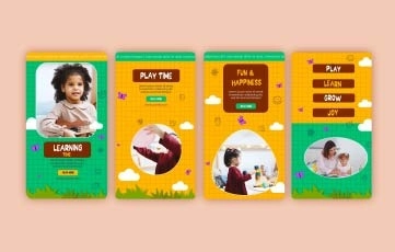Kids Instagram Story After Effects Template
