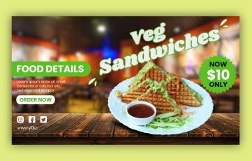 Food Motion Poster After Effects Template