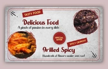 Paper Background Food Slideshow After Effects Template