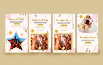 Surprise Party Instagram Story After Effects Template