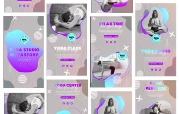 Yoga Studio Instagram Story After Effects Template