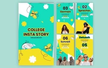 College Instagram Story After Effects Template 1