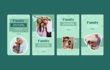 Hand Drawn Family Memories Instagram Story After Effects Template