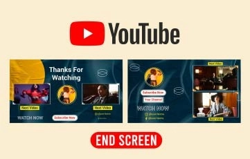 Paper YouTube End Screen After Effects Template