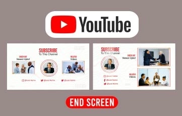 Digital Marketing YouTube End Screen After Effects Template 2