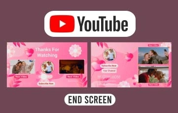 Gradient Honeymoon YouTube End Screen After Effects Template
