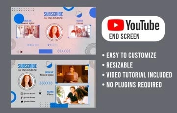 Work Environment YouTube End Screen After Effects Template