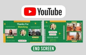 Abstract YouTube End Screen After Effects Template